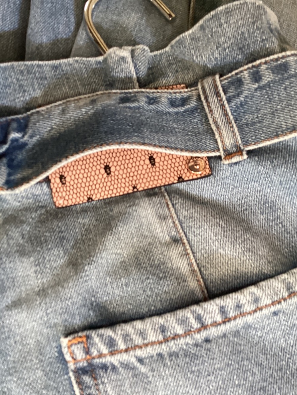 RED Valentino Blue BAGGY pleated tie waist jeans size 42 - Picture 3 of 9